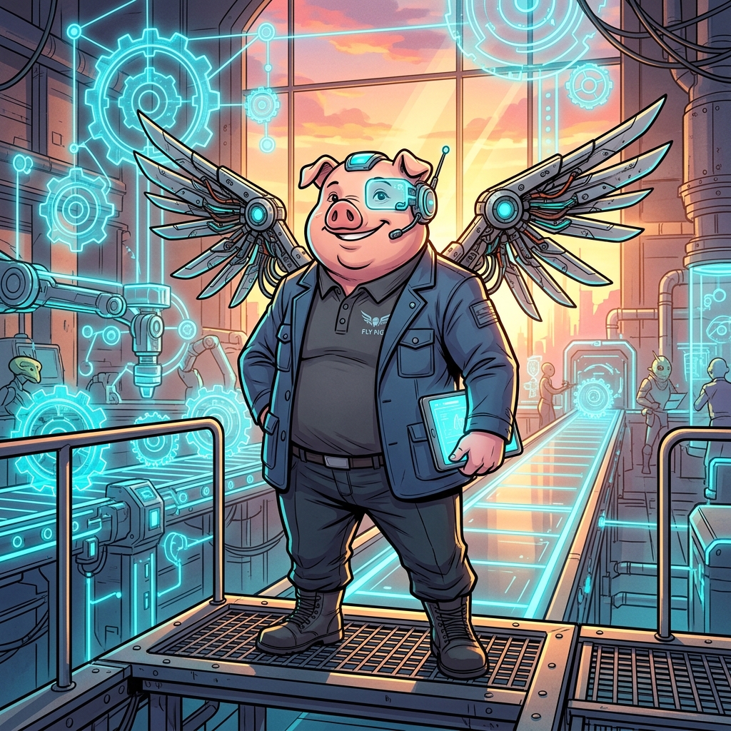 FlyPig Alien Graphic