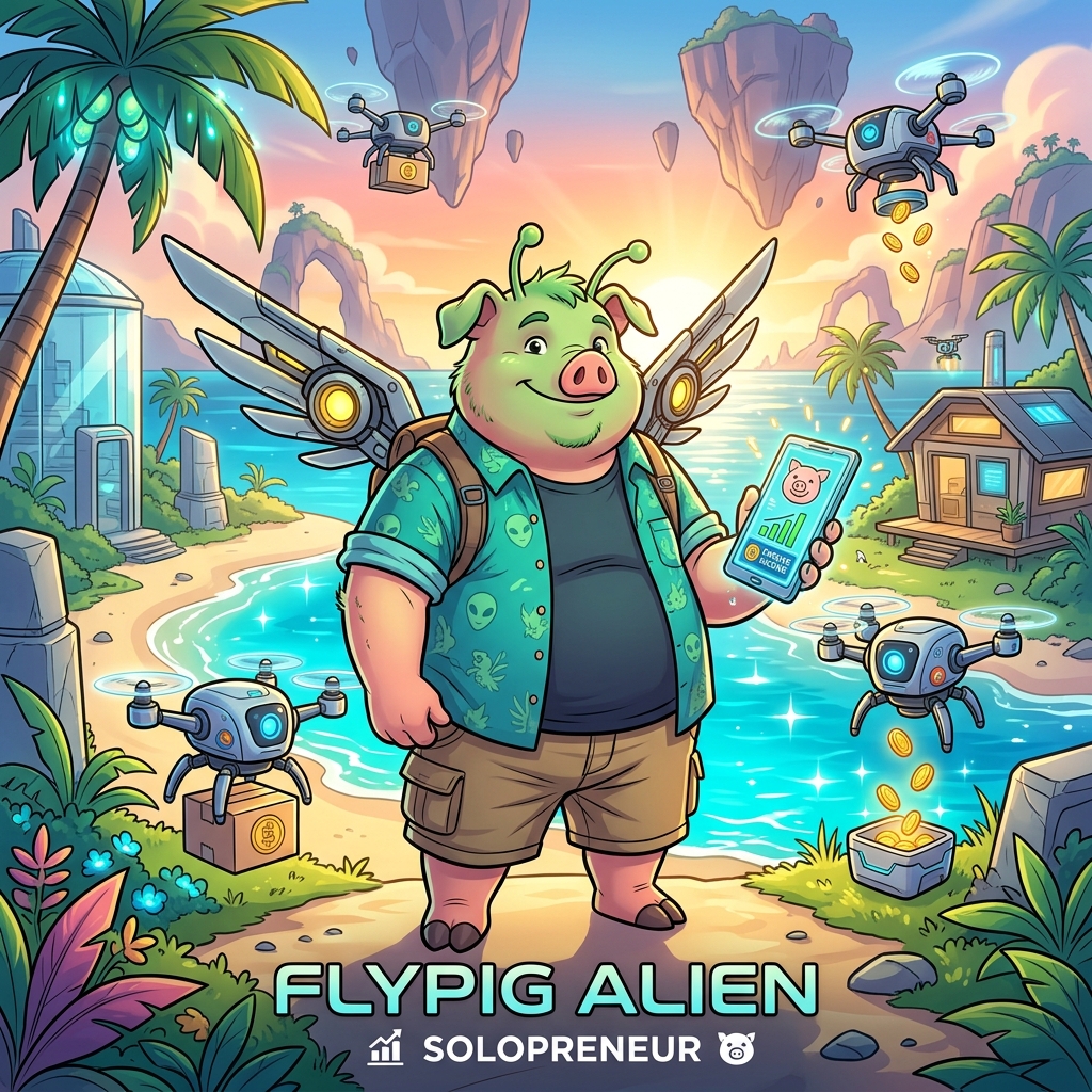 FlyPig Alien Graphic
